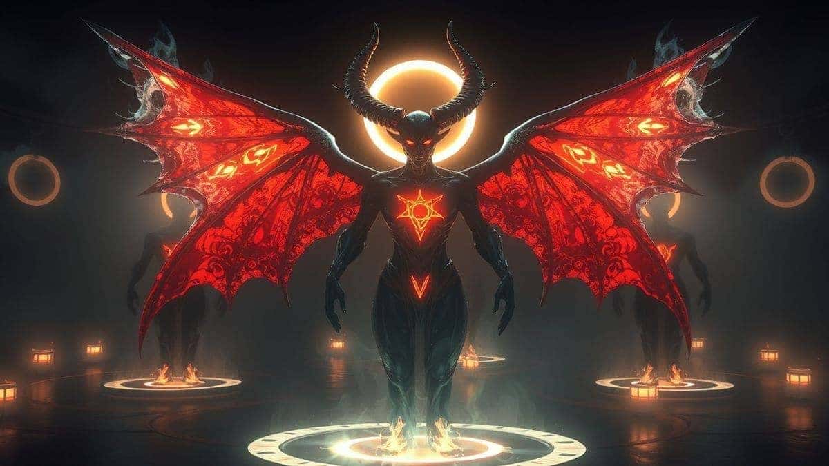 grid of stunning ai generated succubus video examples showcasing dark fantasy characters summoning circles cinematic lighting 4k high quality