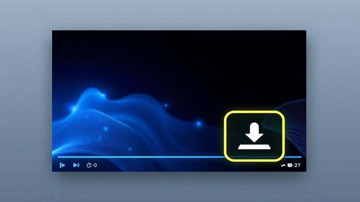 user interface showing successful AI video generation with download button highlighted, modern minimalist design, high tech feel user interface showing successful AI video generation with download button highlighted, modern minimalist design, high tech feel