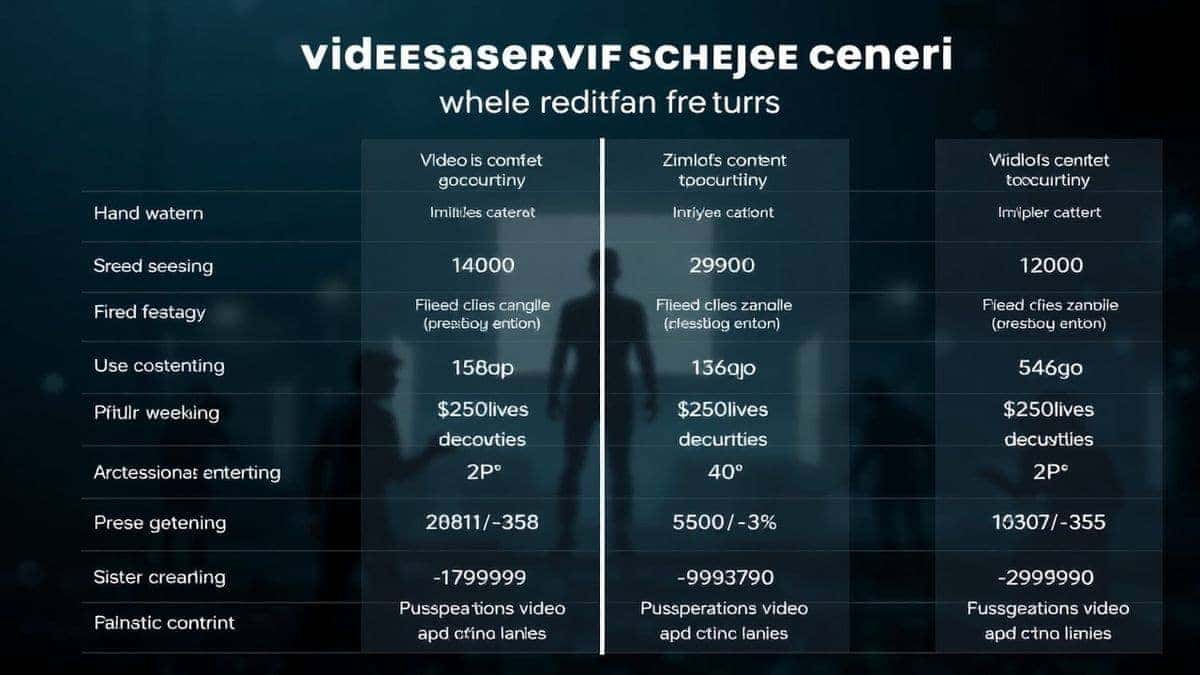 feature comparison chart of ai video generators highlighting speed and realism metrics for zombie content, professional analytics style interface feature comparison chart of ai video generators highlighting speed and realism metrics for zombie content, professional analytics style interface