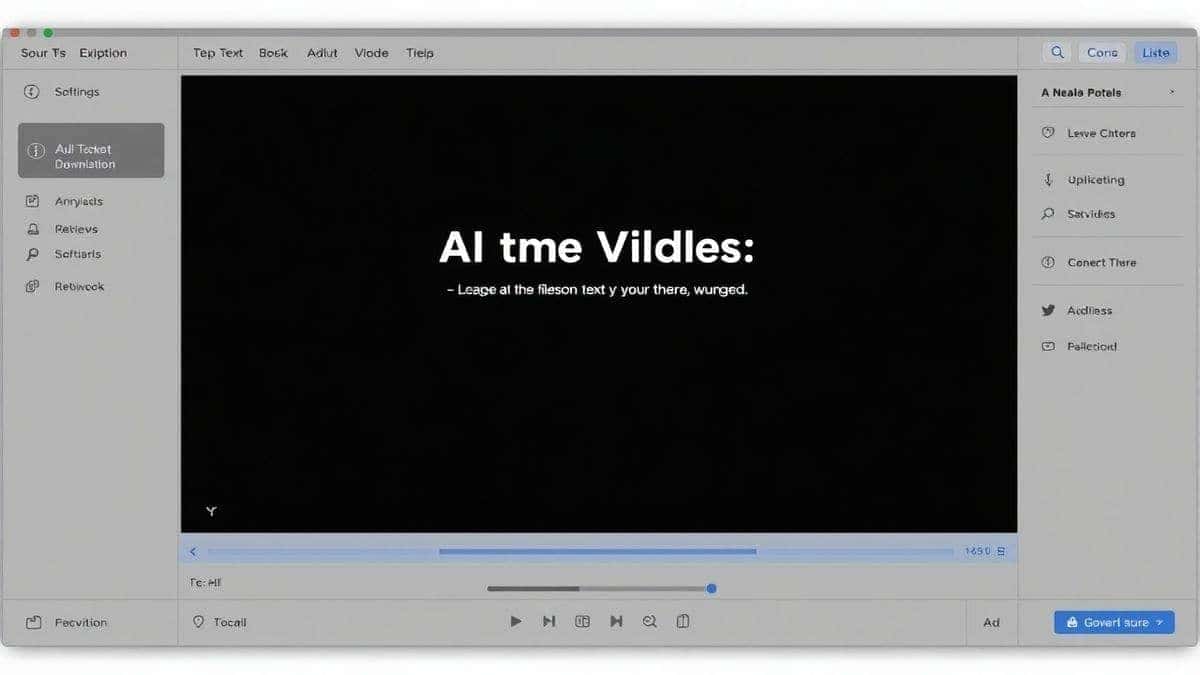 step by step text to video ai workflow showing prompt input, generation process, and download button, modern interface, clean design